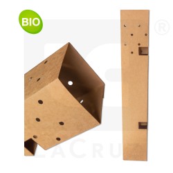 SH060BIO - Quadratisches geschlossenes Rebschutzrohr h 60 cm - 100% biologisch abbaubaren